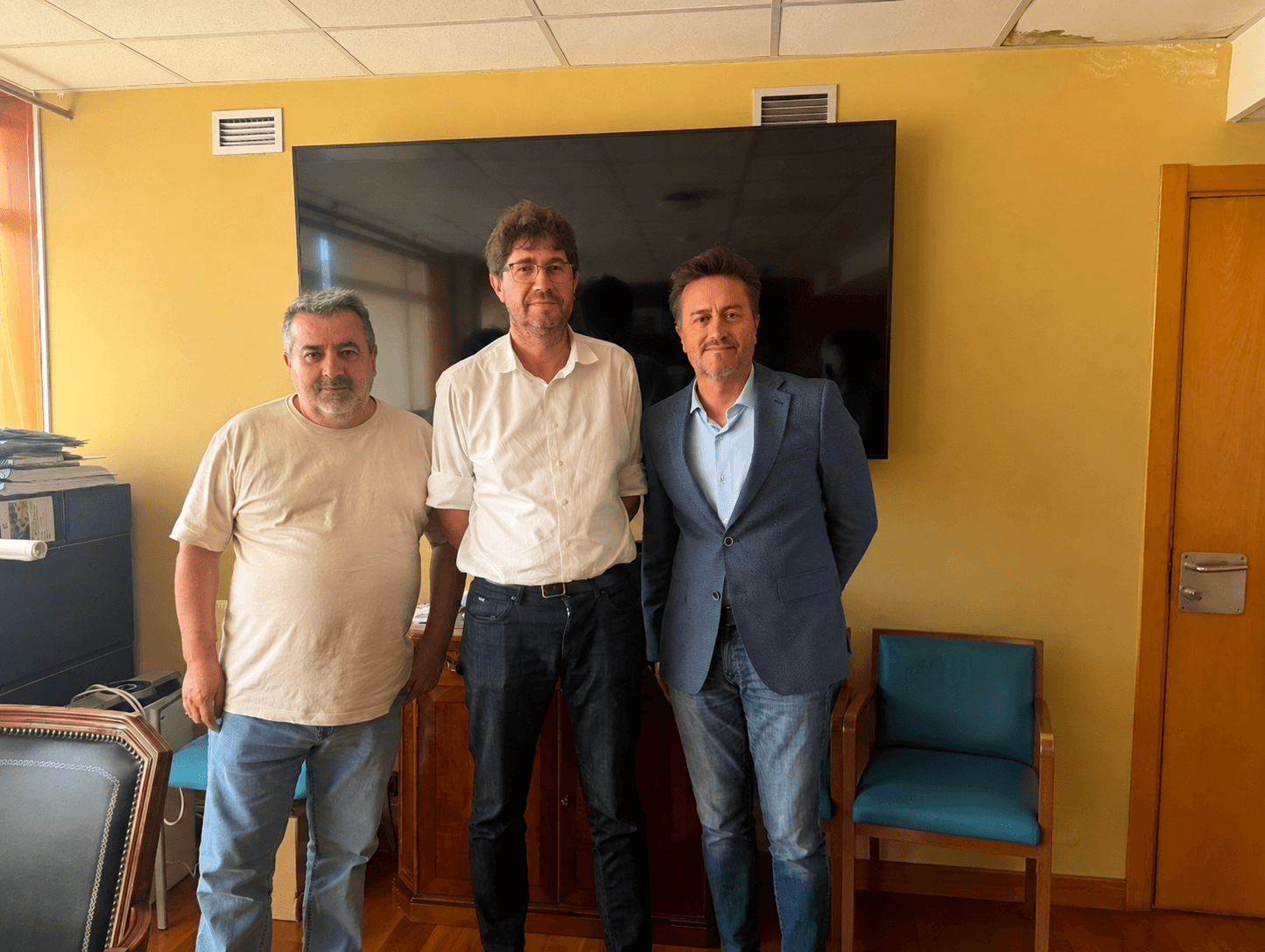 Reunión de Retorna Galicia Capital con el alcalde de Arteixo, Carlos Calvelo