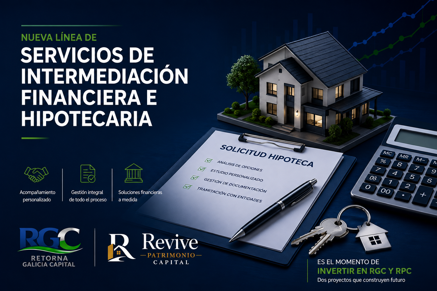 RGC y RPC incorporan una línea de servicios de intermediación financiera e hipotecaria