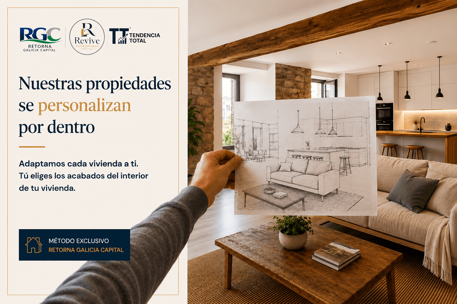 Las propiedades de Retorna Galicia Capital se personalizan por dentro
