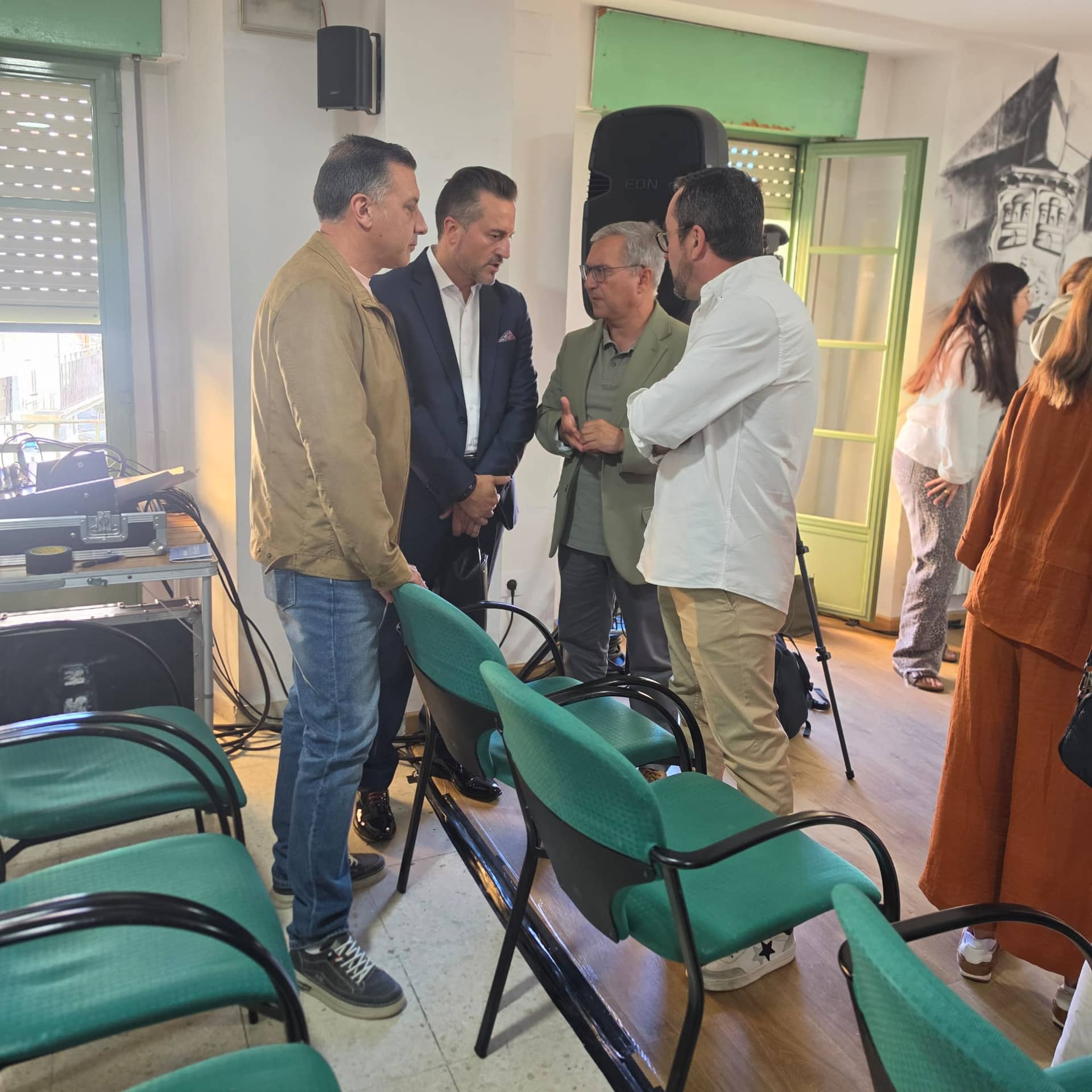 Juan Carlos Castro durante los contactos mantenidos en la jornada de Maceda