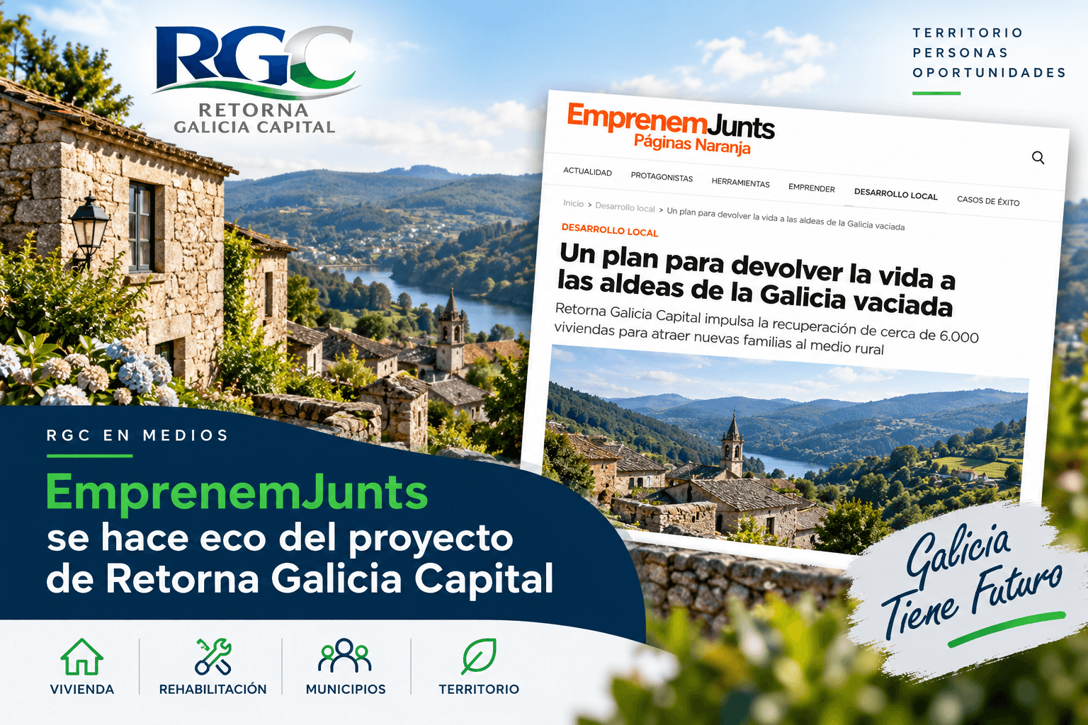 EmprenemJunts se hace eco del proyecto de Retorna Galicia Capital