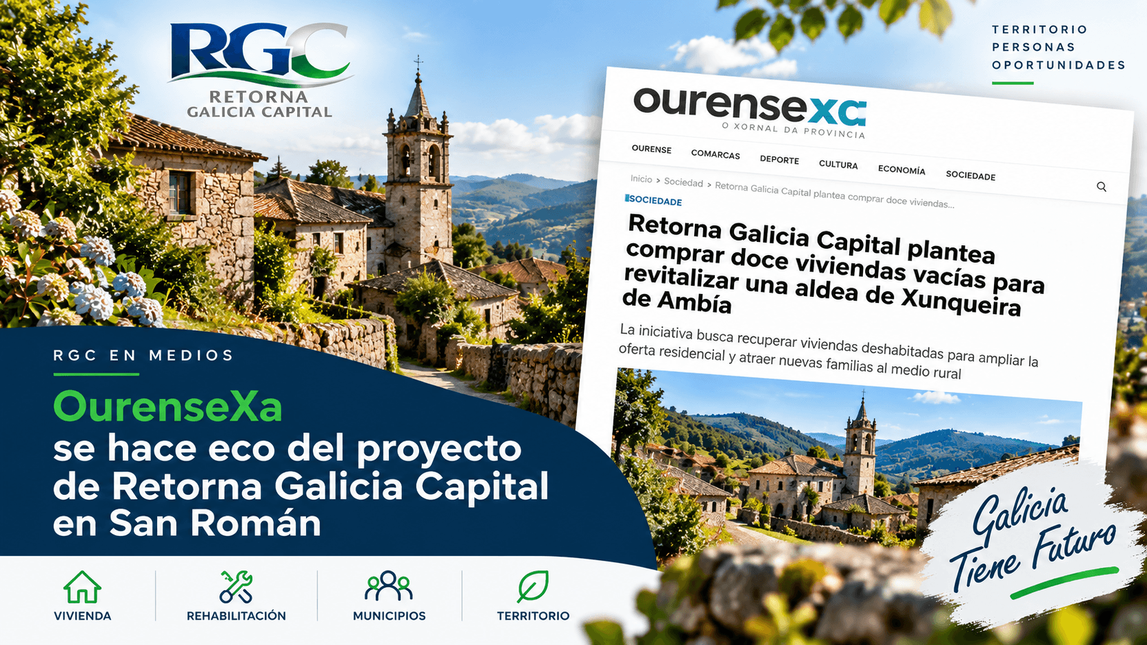 OurenseXa se hace eco del proyecto de Retorna Galicia Capital en San Román