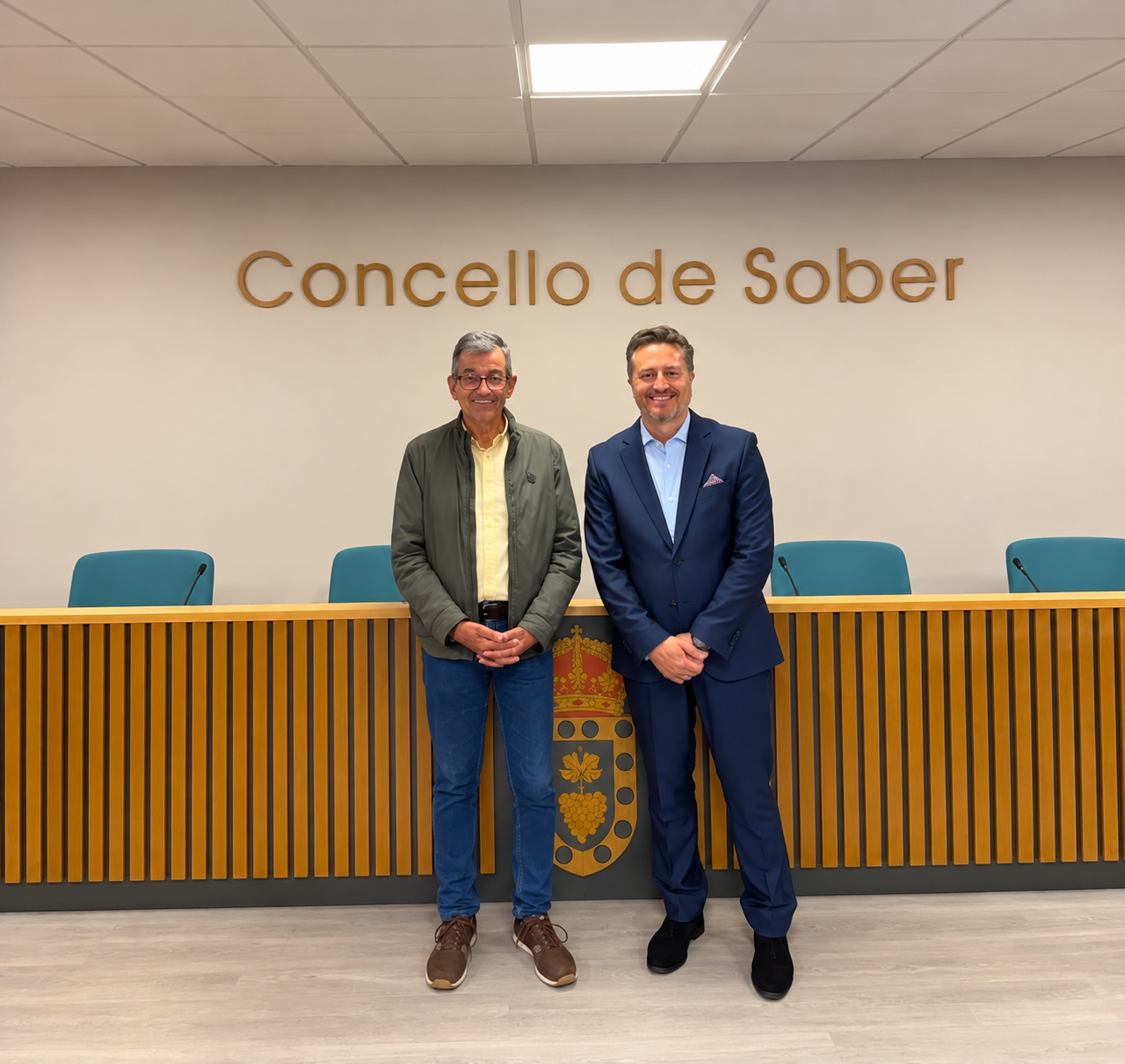 Alcalde de Sober junto al CEO de Retorna Galicia Capital